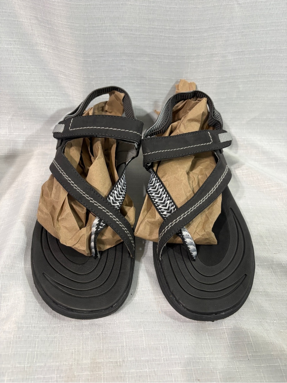 Airwalk Black and White Women's Strappy Sandals